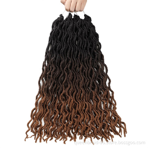 Gypsy Synthetic locs CrochetHair 18'' Ombre Synthetic Braiding Hair Wavy Dreadlocks Crochet Braids Curly Wavy Crochet Braid